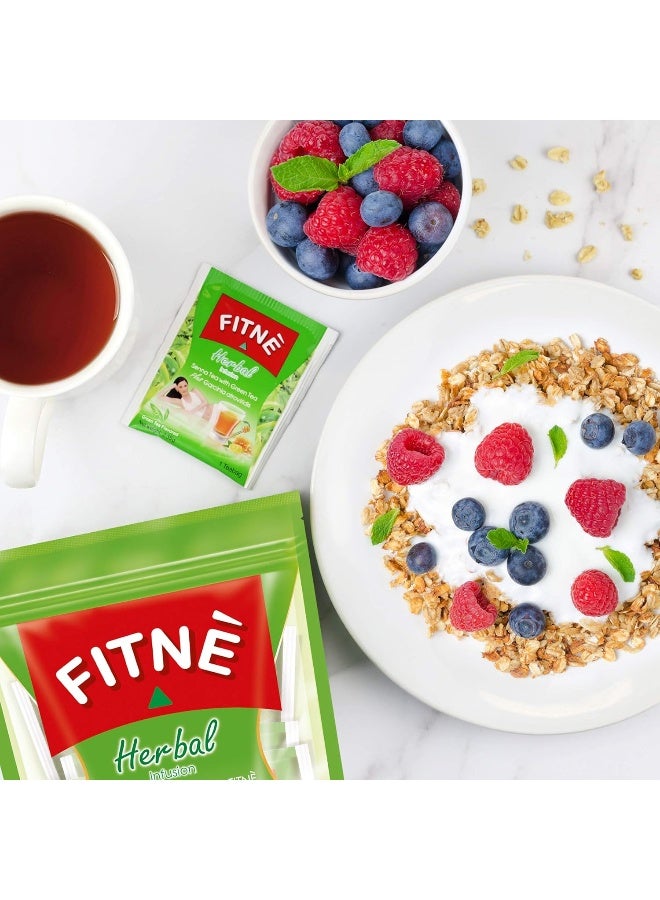FITNE FITNÈ Green Tea Herbal Honey Lemon With Garcinia Senna Infusion Gentle Detox Cleanse High Antioxidant No Calories Stevia Sweetener, 60 Tea Bags - Image 4
